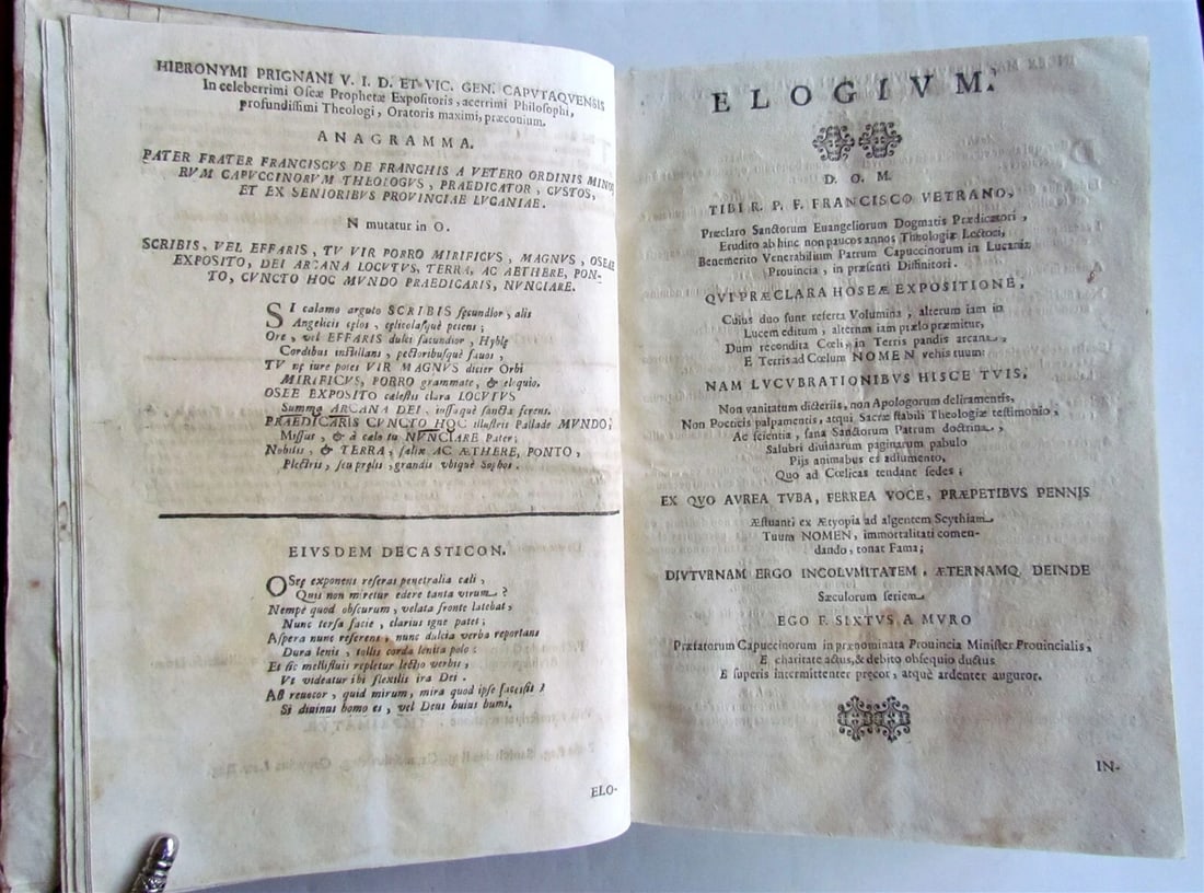 1643 Salvator mysticus BIBLE COMMENTARY on TANAKH HOSEA PROPHET antique 2 VOLS - 7