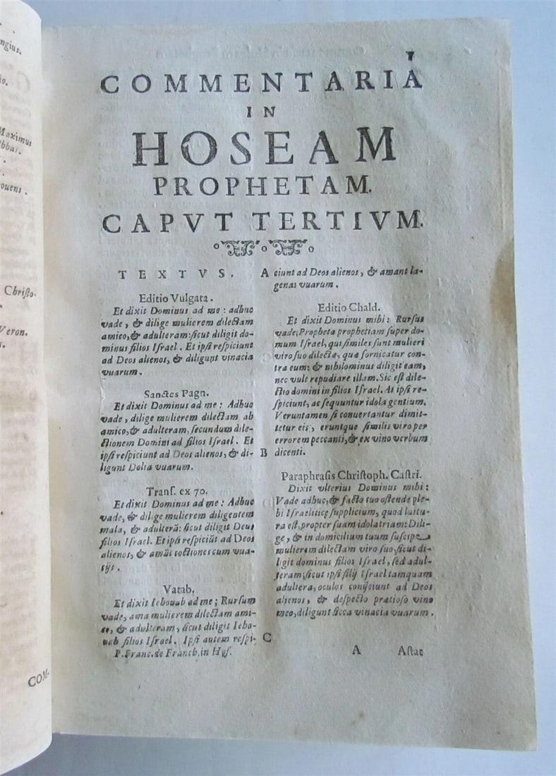 1643 Salvator mysticus BIBLE COMMENTARY on TANAKH HOSEA PROPHET antique 2 VOLS - 8