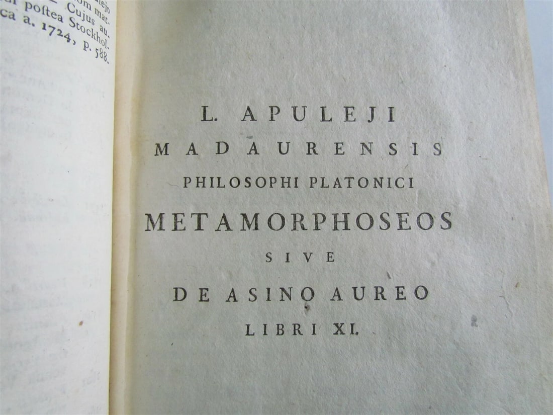 1788 LUCII APULEJI MADAURENSIS PLATONICI PHILOSOPHI OPERA VELLUM ANTIQUE - 7