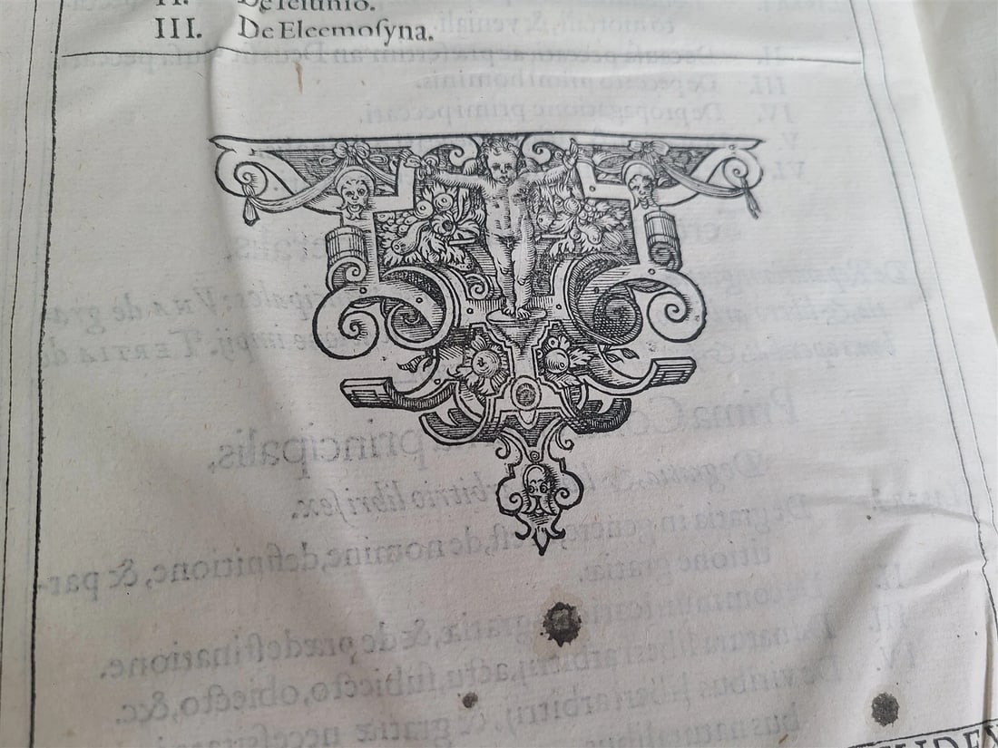 1593 Disputationum Roberti Bellarmini Politiani antique PIGSKIN FOLIO 16th CENT. - 7