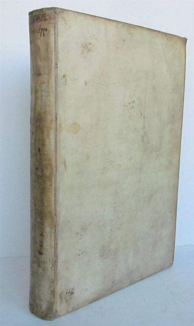 1673 BIBLE COMMENTARY antique VELLUM Biblicus Apparatus Chronology Topography - 2