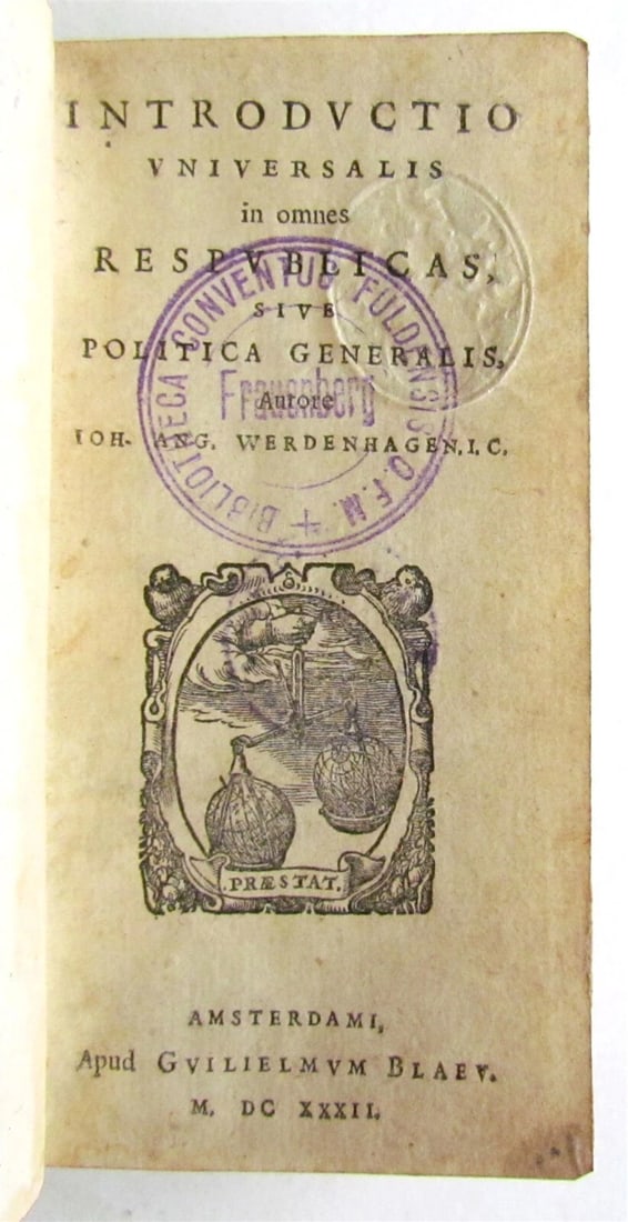 1632 POLITICS of REPUBLICS antique Introductio Universalis in omnes respublicas: Title: 1632 POLITICS of REPUBLICS antique Introductio Universalis in omnes respublicas Description: Introductio Universalis in omnes respublicas, sive politica generalis ( Universal introduction into
