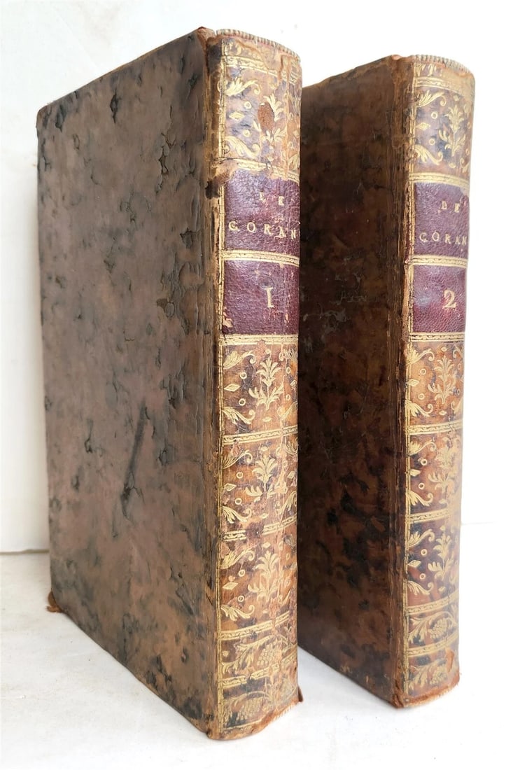 1783 KORAN in FRENCH 2 VOLUMES antique QURAN 1st EDTION - 2