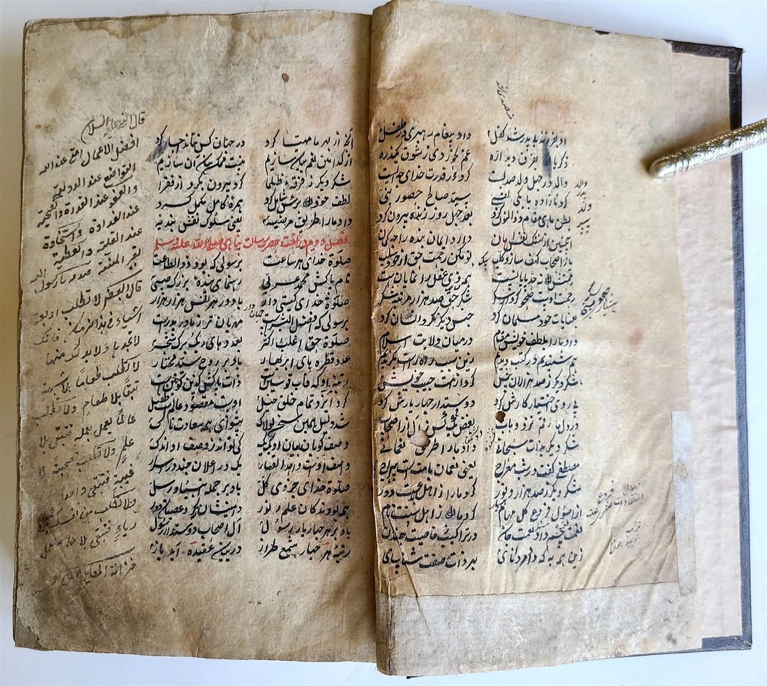 1883 ARABIC MANUSCRIPT antique ISLAMIC RELIGIOUS DUTIES Maslak al-muttaqin: Title: 1883 ARABIC MANUSCRIPT antique ISLAMIC RELIGIOUS DUTIES Maslak al-muttaqin Description: Maslak al-muttaqin by Sufi Allakyar Khan Dated 1300 / 1883 Text in Farsi, Nastaliq scriptPurchased in Uzb