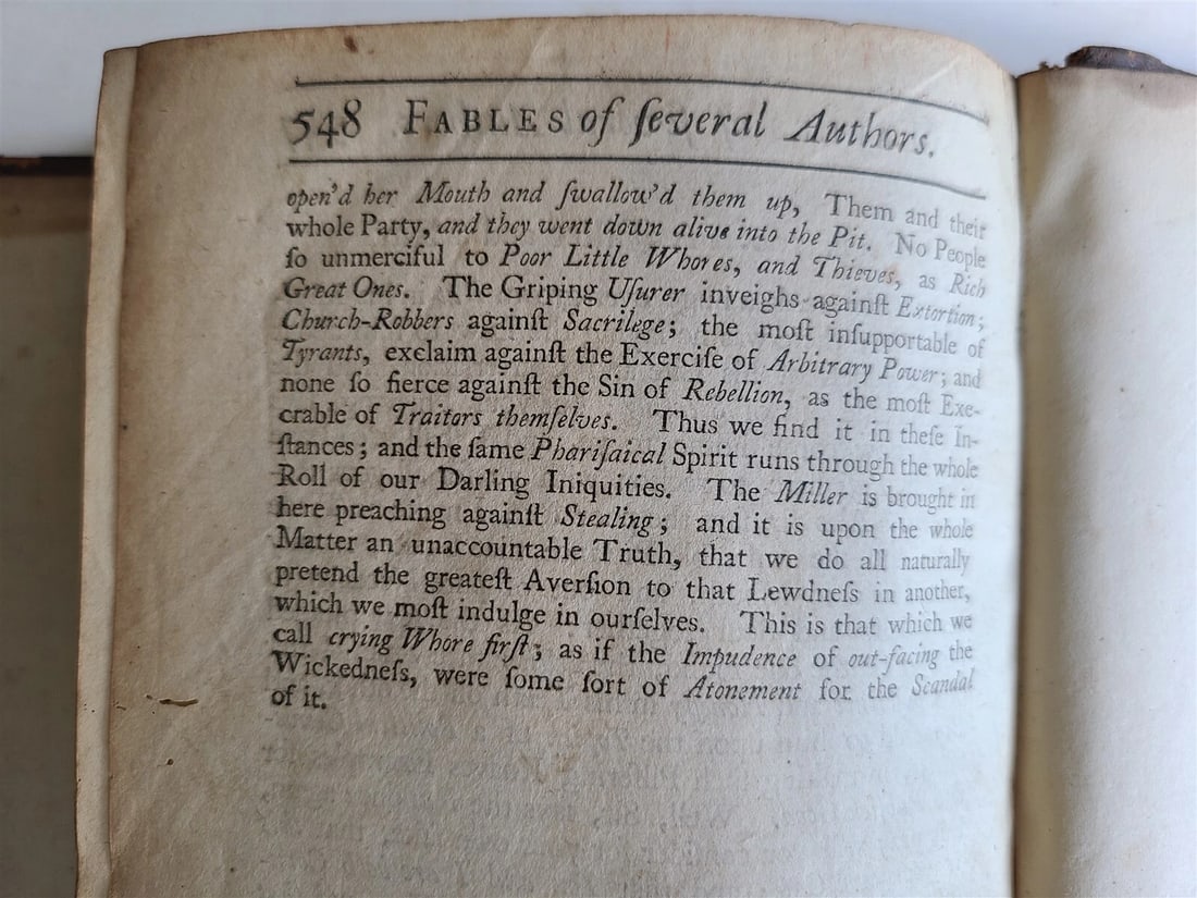 1738 AESOP FABLES by Sir Roger L'Estrange antique in ENGLISH - 7