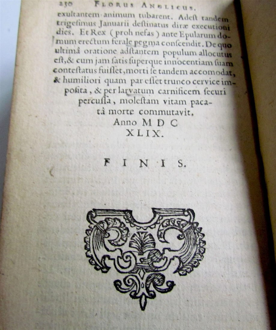 1652 HISTORY OF ENGLISH AFFAIRS antique VELLUM Florus Angelicus Rerum Anglicarum - 3
