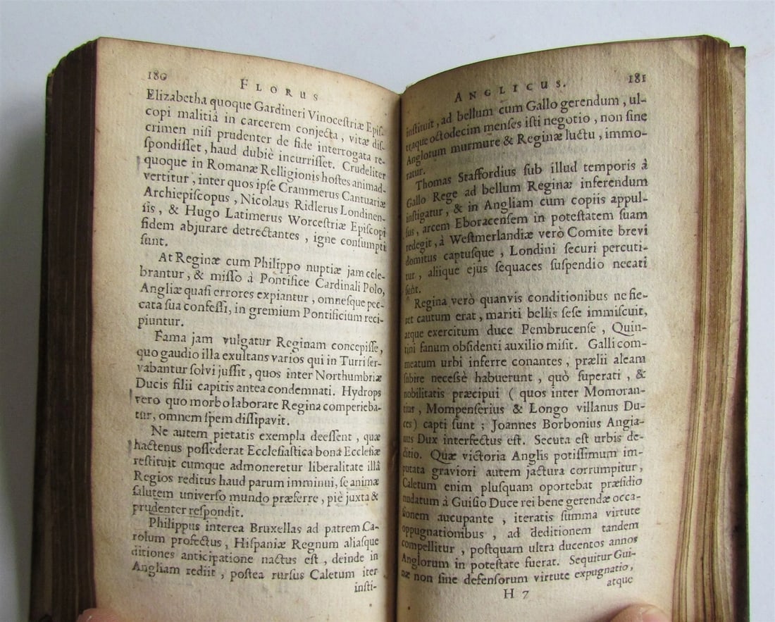 1652 HISTORY OF ENGLISH AFFAIRS antique VELLUM Florus Angelicus Rerum Anglicarum - 4