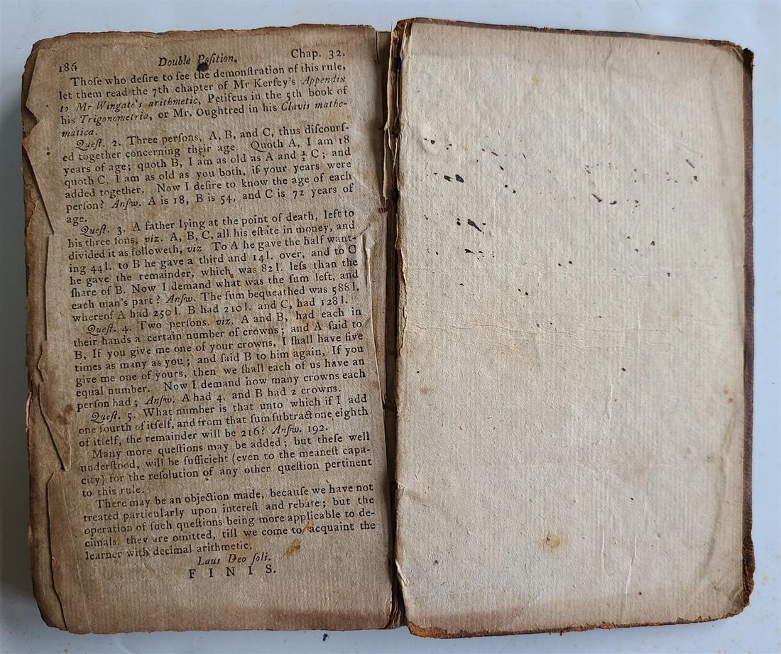 1787 ARITHMETIC COCKER'S in ENGLISH antique 18th CENTURY - 3