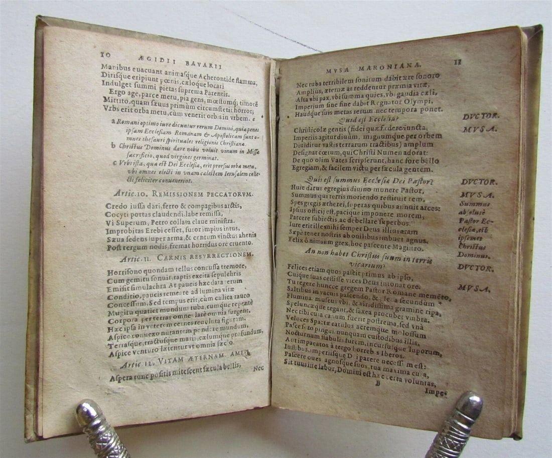 1622 POETRY by Aegidius Gelenius ANTIQUE VELLUM BOUND 17th CENTURY - 4