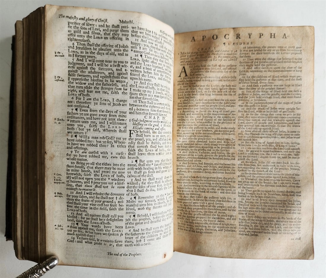 1699 BIBLE in ENGLISH OLD & NEW TESTAMENT antique Charles Bill & Thomas Newcomb - 8