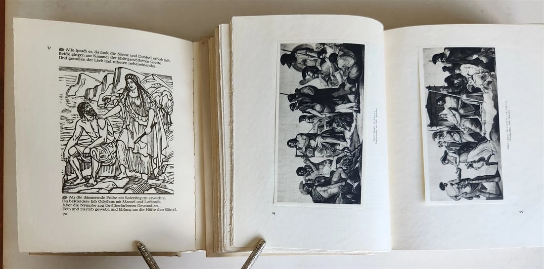 1930s HOMER ODYSSEY & ILIAD illustrated 2 VOLUMES antique LIMITED EDITION - 7