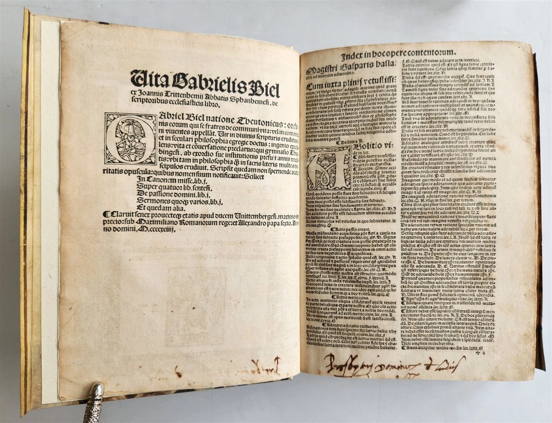 1527 POST-INCUNABULA antique Super canone misse cum additionibus by Gabriel Biel - 4