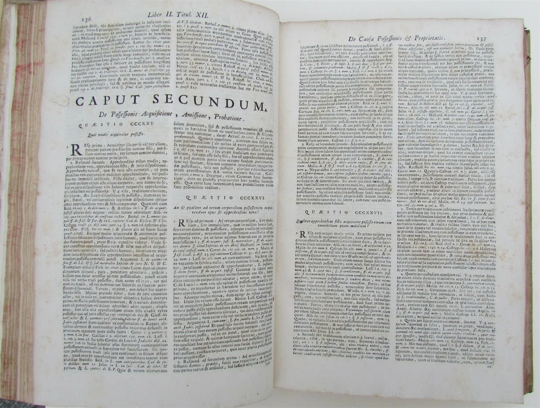 1729 ANTIQUE VELLUM BOUND FOLIO FORUM ECCLESIASTICUM by PETRO LEURENIO v. 2 - 7