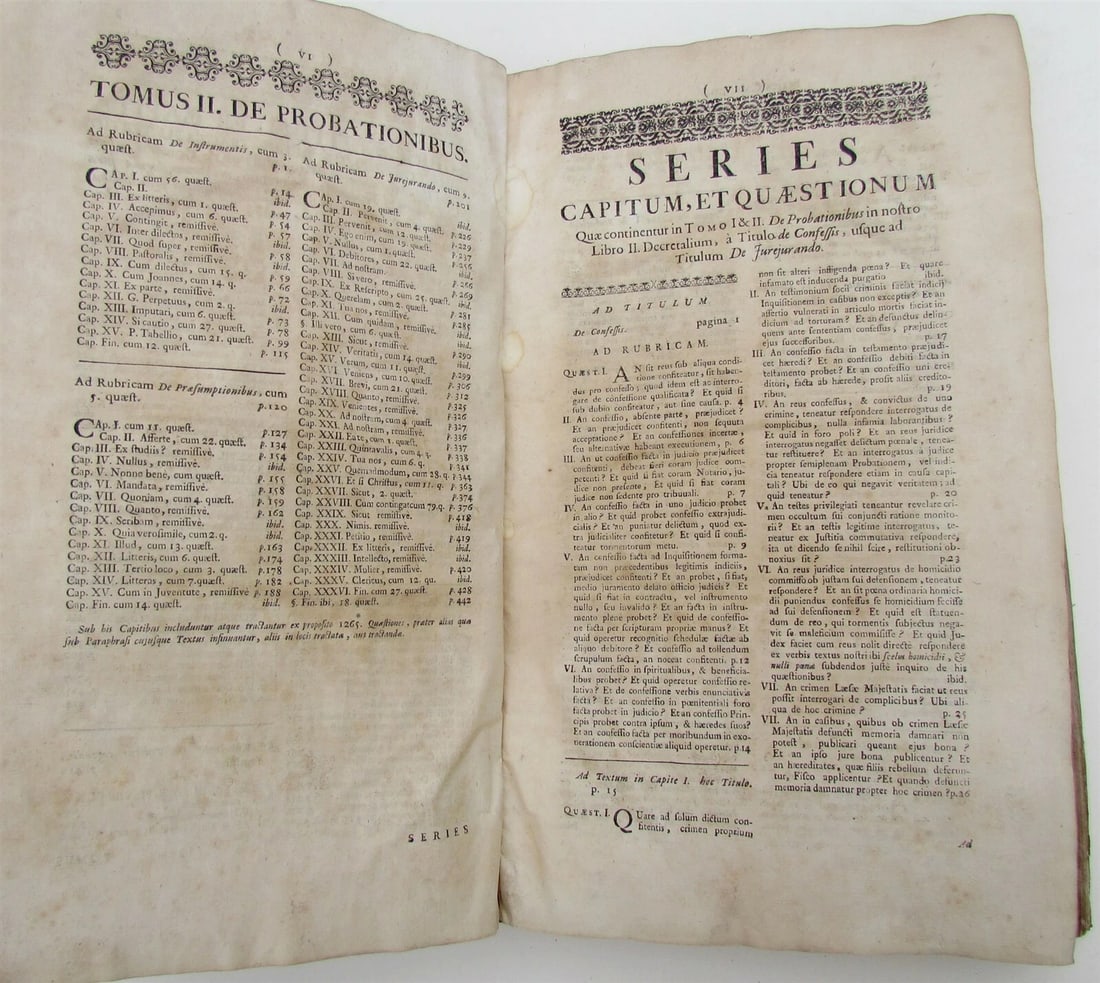 1741 VELLUM BOUND ANTIQUE FOLIO N. Fermosini HISPANI EPISCOPI PROBATIONIBUS v.6 - 6