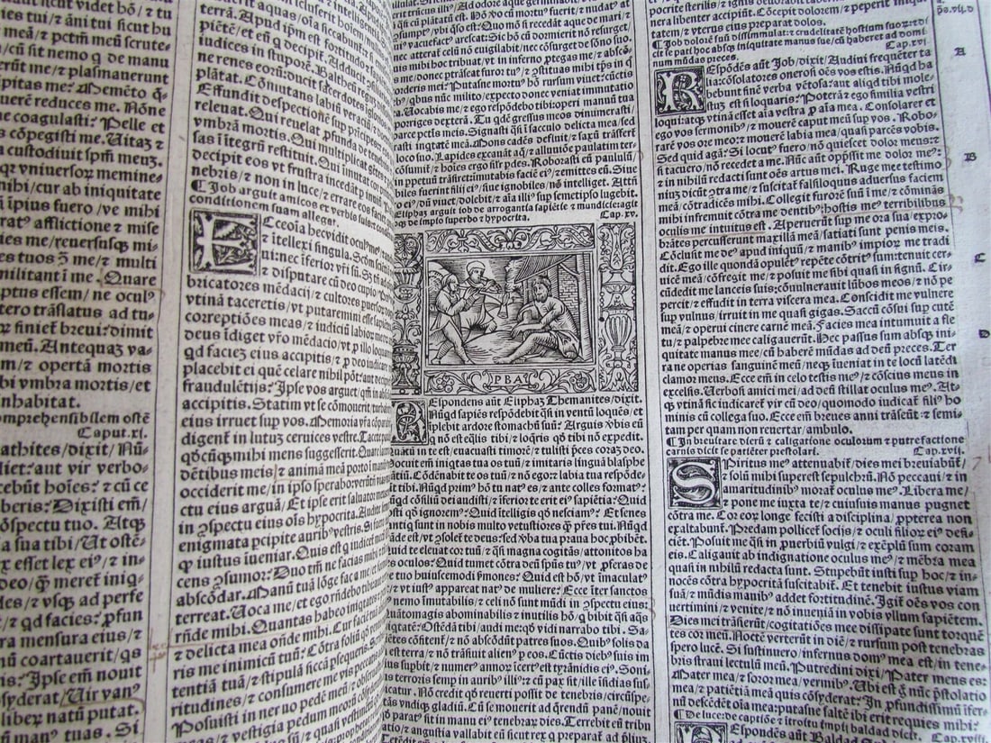 1529 BIBLE ILLUSTRATED TEXTUS BIBLIA antique FOLIO in LATIN RARE 16th CENTURY - 7