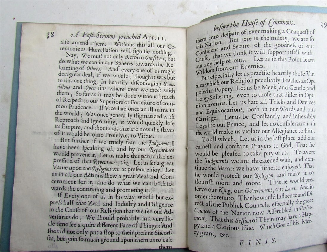 1679 SERMON PREACHED on the DAY of PUBLIC FAST antique in ENGLISH - 3