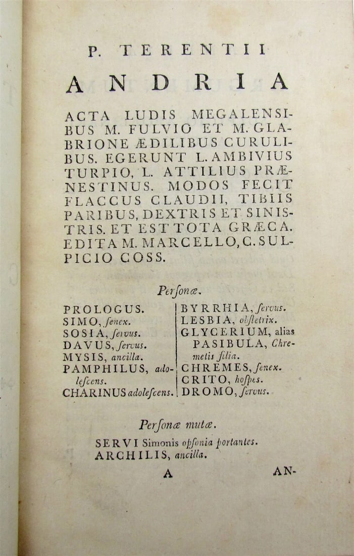 1772 TERENCE COMEDIES POETRY antique Publius Terentius Afer - 4