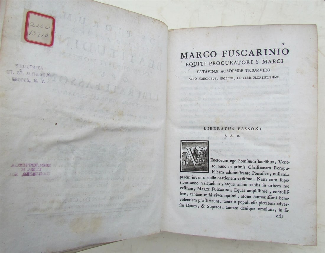 1760 VELLUM BINDING BEATITUDINE ANTE CHRITSI MORTEM OPUS ANTIQUE - 4