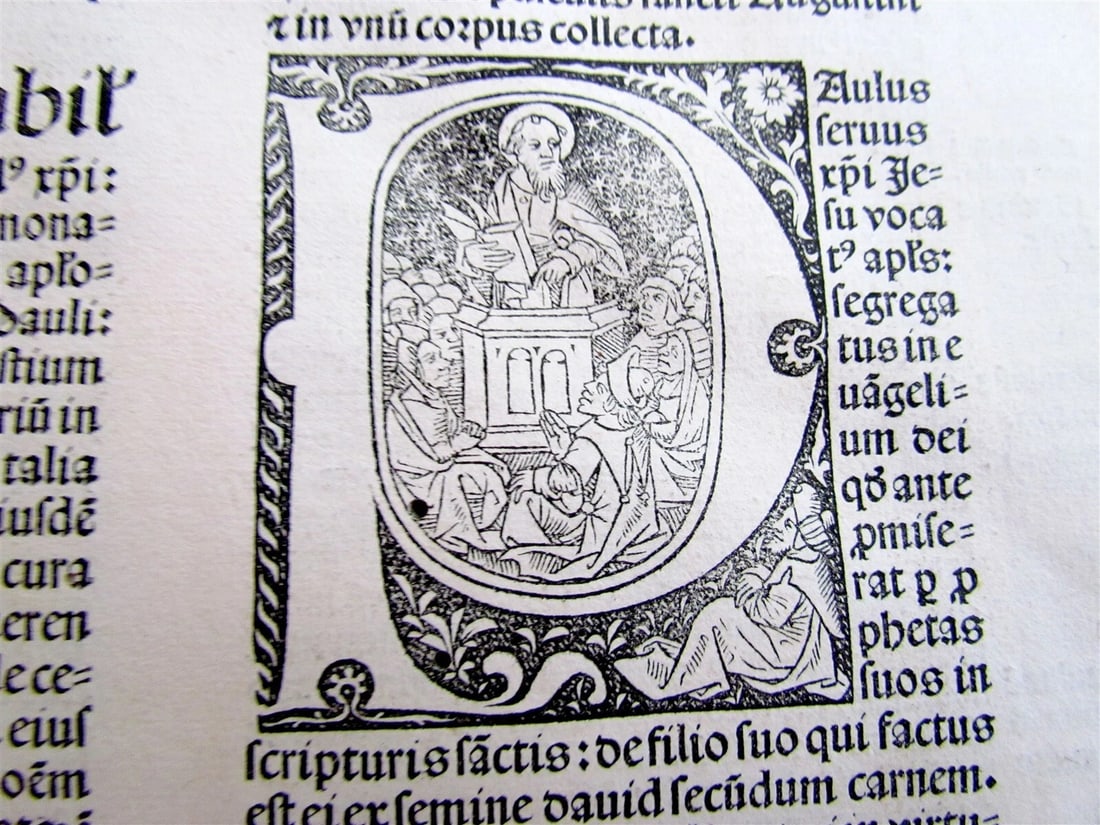 1499 INCUNABULA FOLIO antique Sacred letters of St.Paul interpretation INCUNABLE - 7