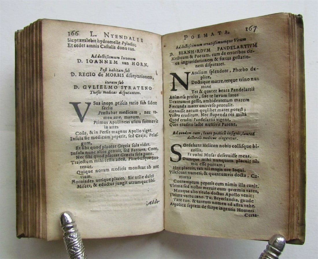 1645 POETRY by Nyendalius POEMATA ANTIQUE VELLUM BOUND 17th CENTURY - 6