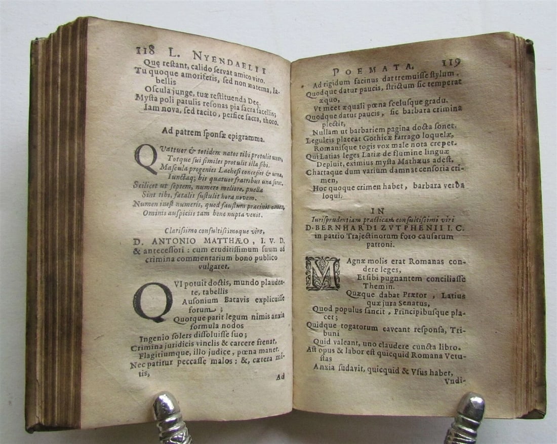 1645 POETRY by Nyendalius POEMATA ANTIQUE VELLUM BOUND 17th CENTURY - 7