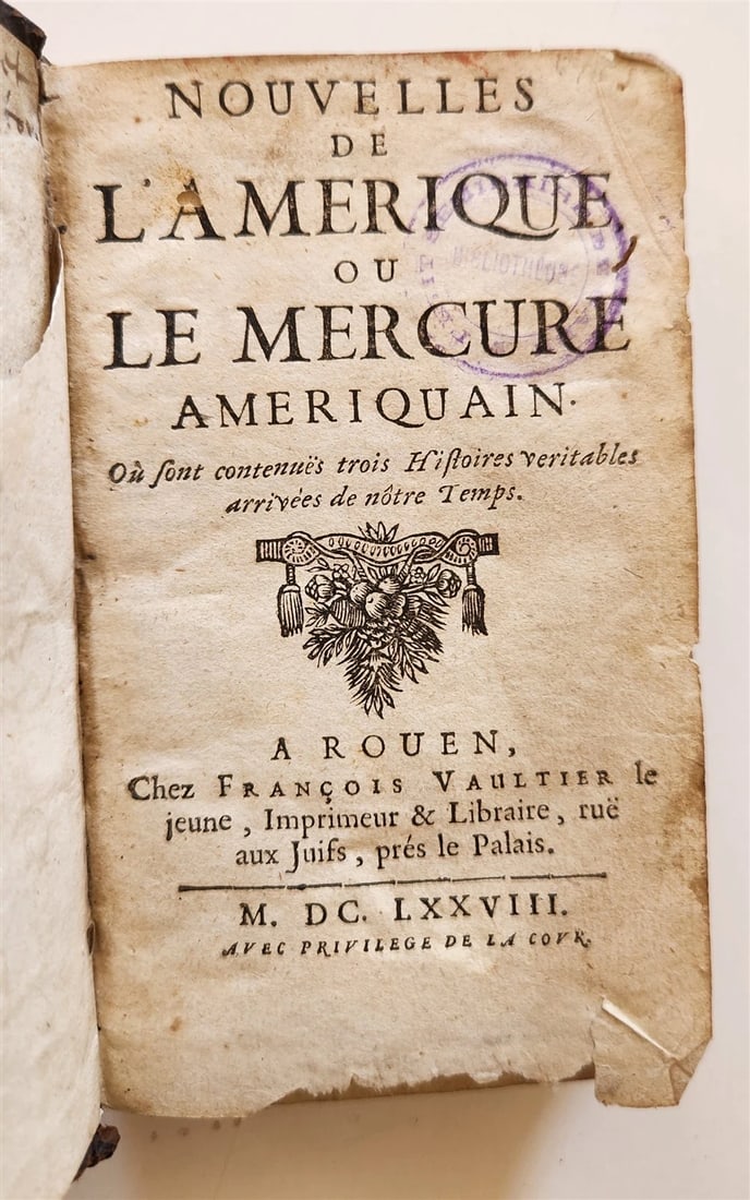 1678 PIRACY BOOK Pirate Alexandre EXQUEMALIN antique Nouvelles de l'Amerique: Title: 1678 PIRACY BOOK Pirate Alexandre EXQUEMALIN antique Nouvelles de l'Amerique Description: Alexandre Olivier Exquemelin Nouvelles de l'Amerique ou Le Mercure Americain Ou sont contenues trois hi