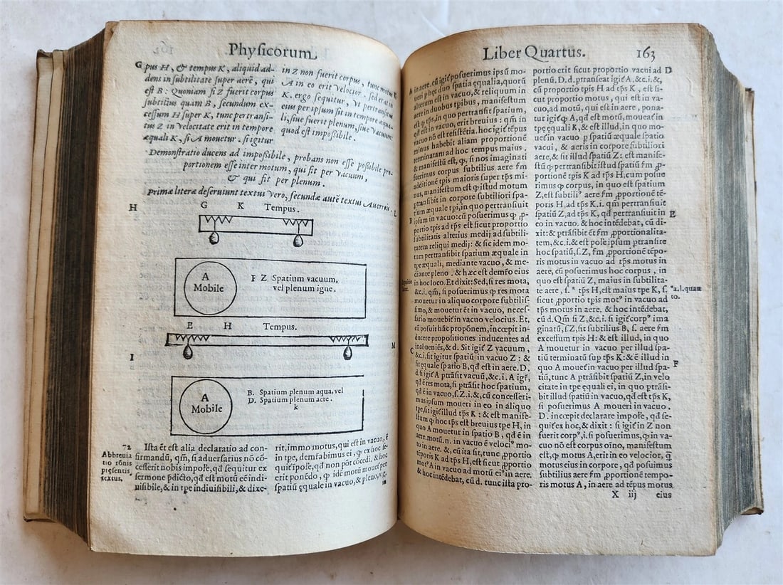 1574 ARISTOTLE ILLUSTRATED DE PHYSICO AUDITU COMMENTARY 16 cent. VELLUM antique - 7