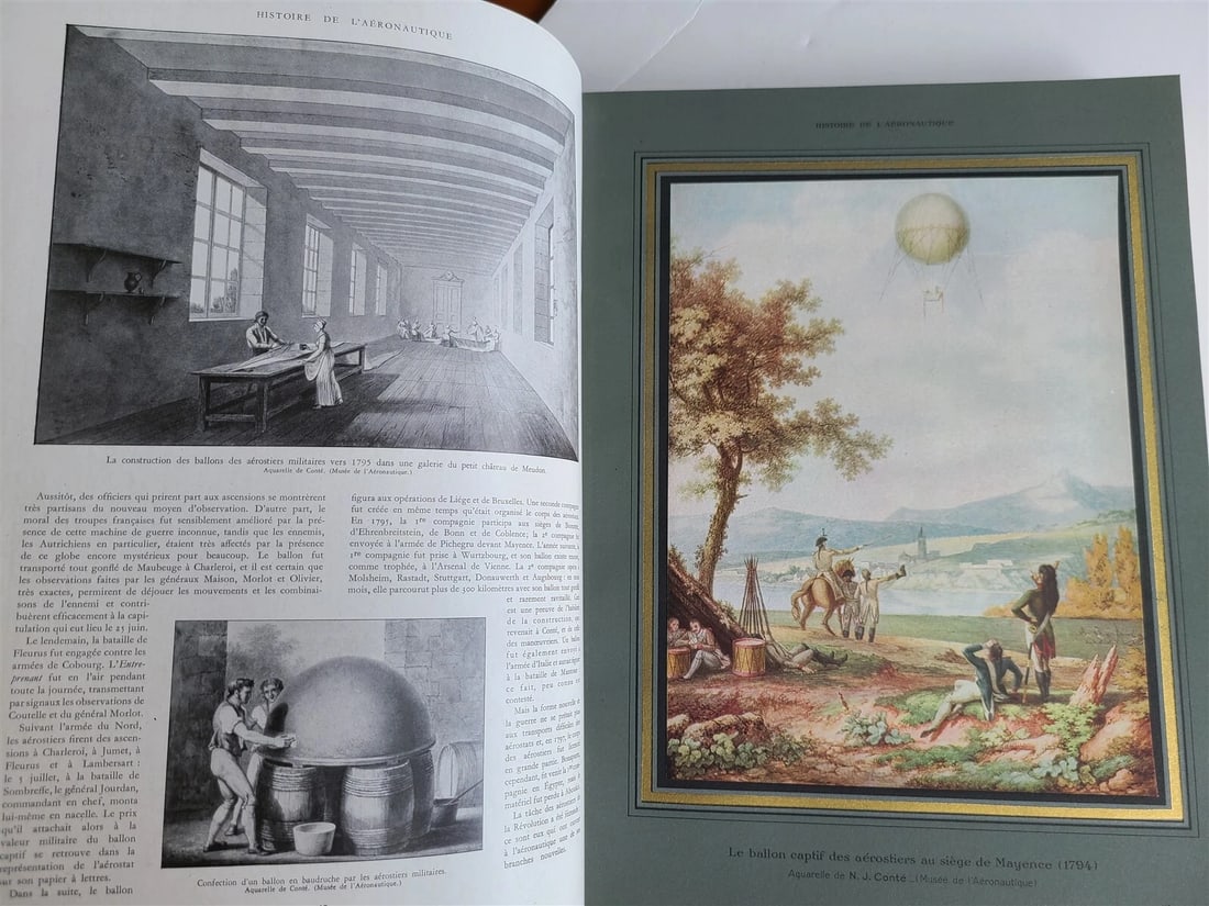 1942 HISTOIRE DE L'AERONAUTOQIE by DOLLFUS & BOUCHE ILLUSTRATED MASSIVE FOLIO - 3
