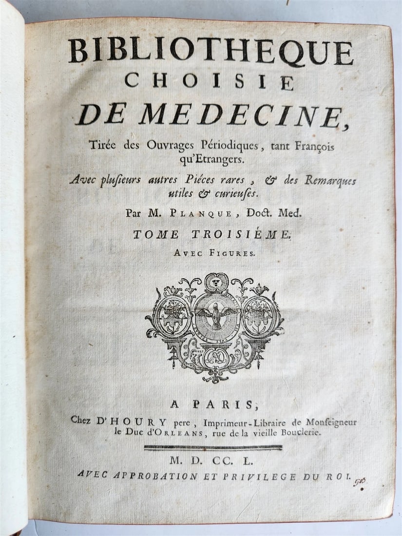 1750 MEDICAL TREATISE ILLUSTRATED ANATOMY by Francois PLANQUE antique V. 3 - 2