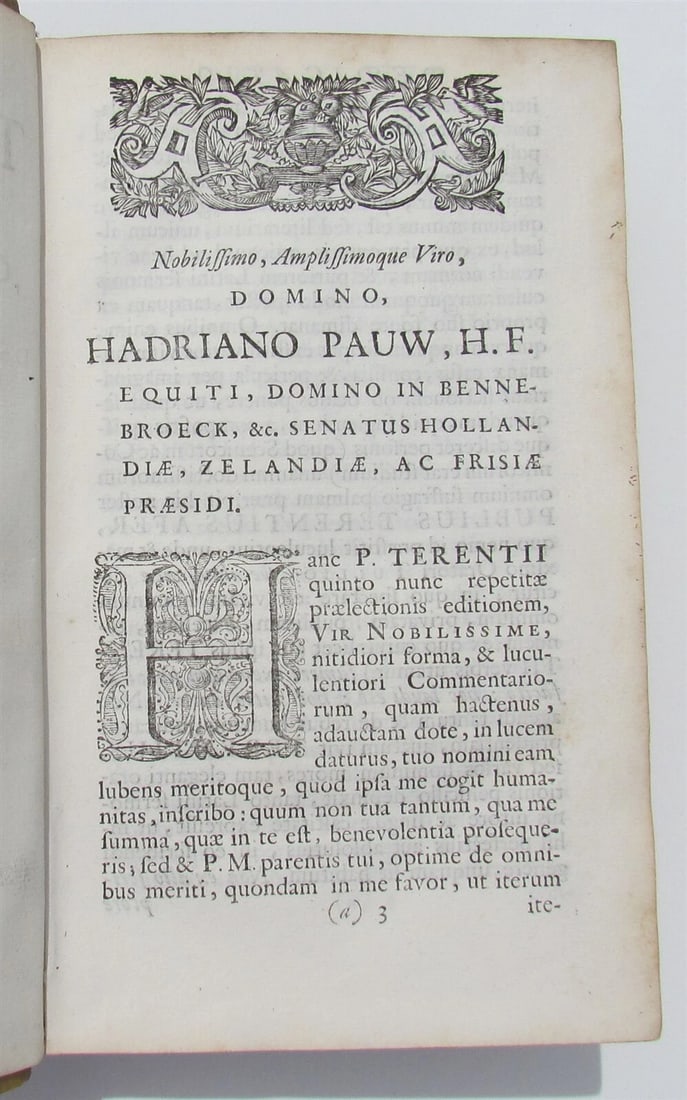 1686 TERENCE COMEDIES POETRY antique Publius Terentius Afer ARMORIAL VELLUM - 8