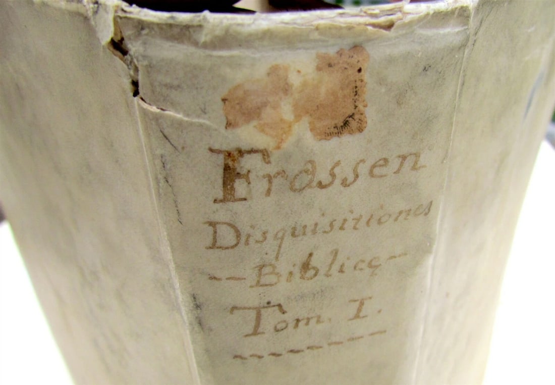 1769 VELLUM BOUND ANTIQUE FOLIO Disquisitiones Biblicae R.P.F. Claudii Frassen - 2