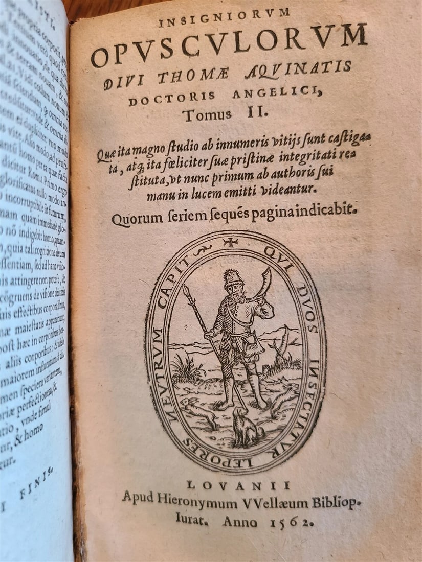 1562 INSIGNIORUM OPUSCULORUM divi Thomae Aquinatis Doctoris Angelici ANTIQUE 16c - 7