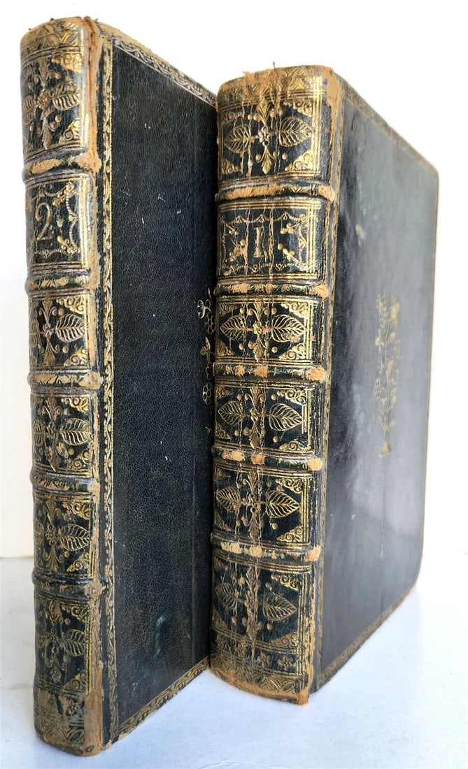 1679 BIBLE ENGLISH 2 VOLUMES antique Old & New Testament w/ Concordance & Psalms - 2