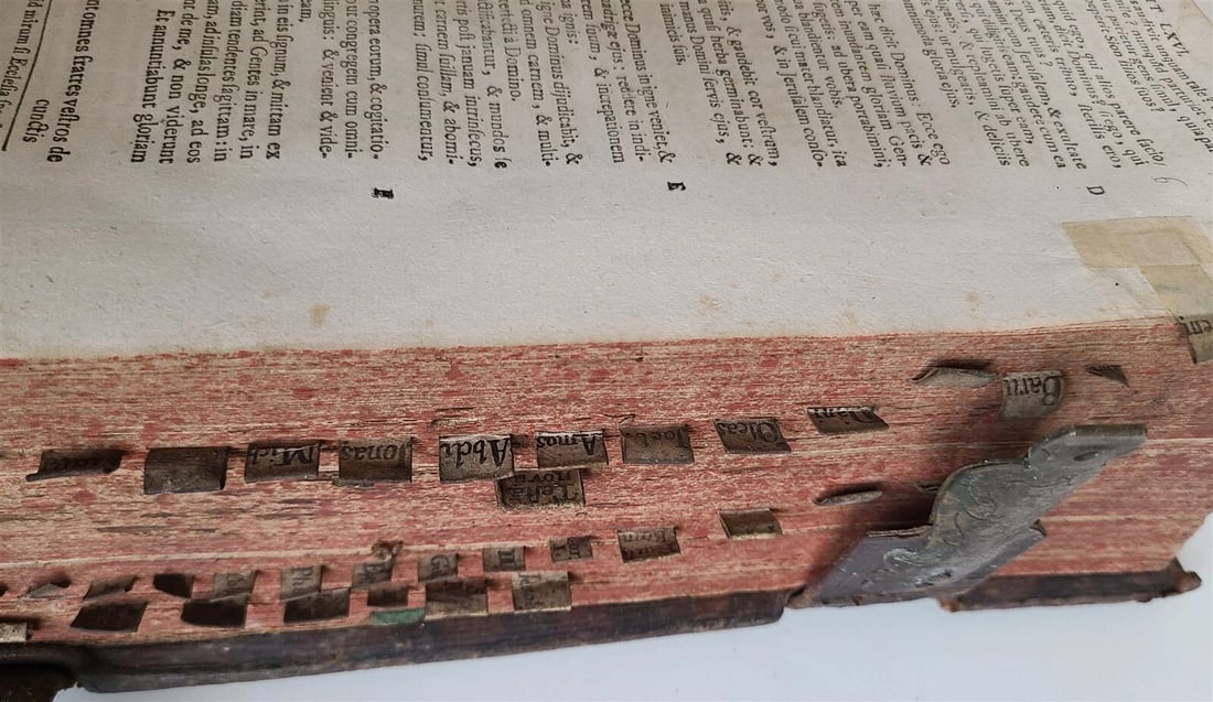 1770 BIBLE in LATIN - GERMAN ILLUSTRATED MASSIVE FOLIOS 2 volumes antique - 5