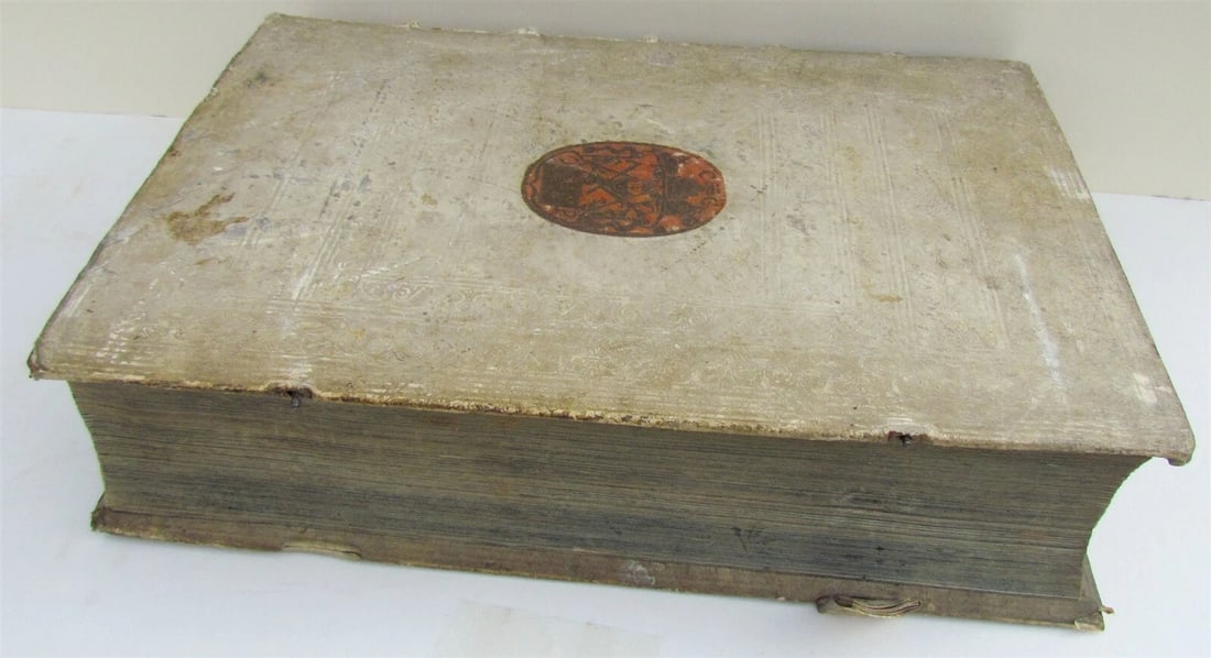 1703 BLIND-STAMPED PIGSKIN BOUND ANTIQUE FOLIO by Josephi Mansi Vol.2 - 3