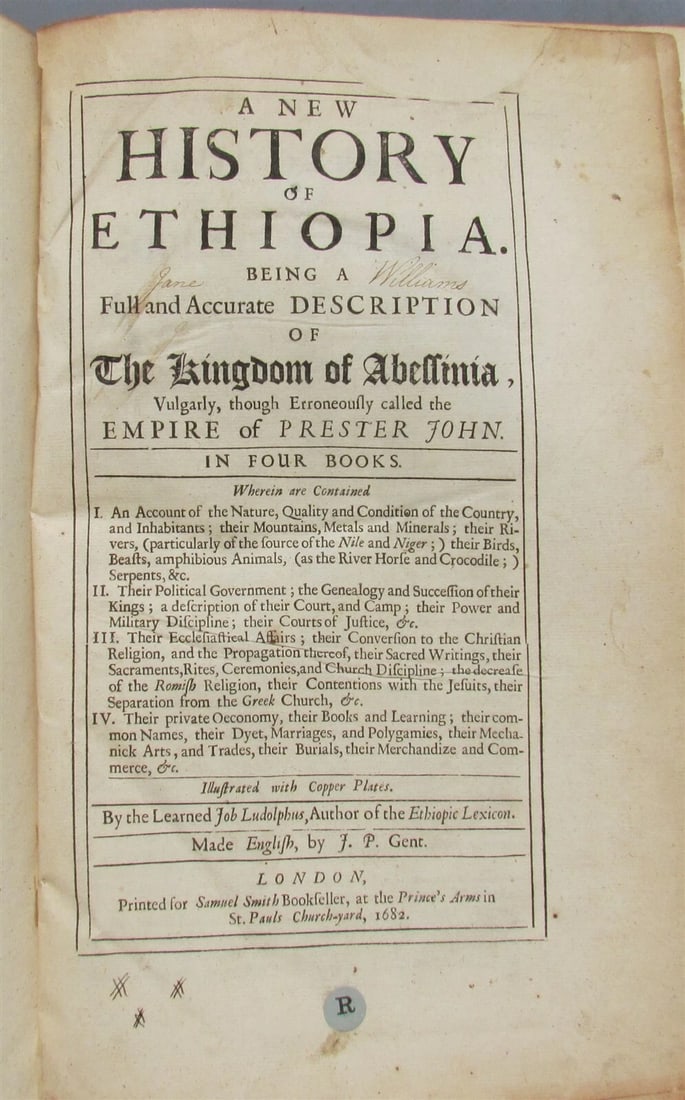1682 HISTORY of ETHIOPIA KINGDOM OF ABESSINIA ILLUSTRATED antique in ENGLISH - 2