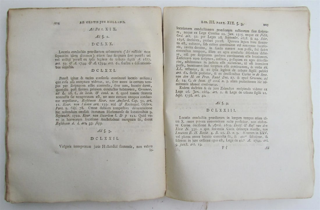 1800 ROMAN DUTCH LAW antique Theses selectae juris Hollandici et Zelandici - 8