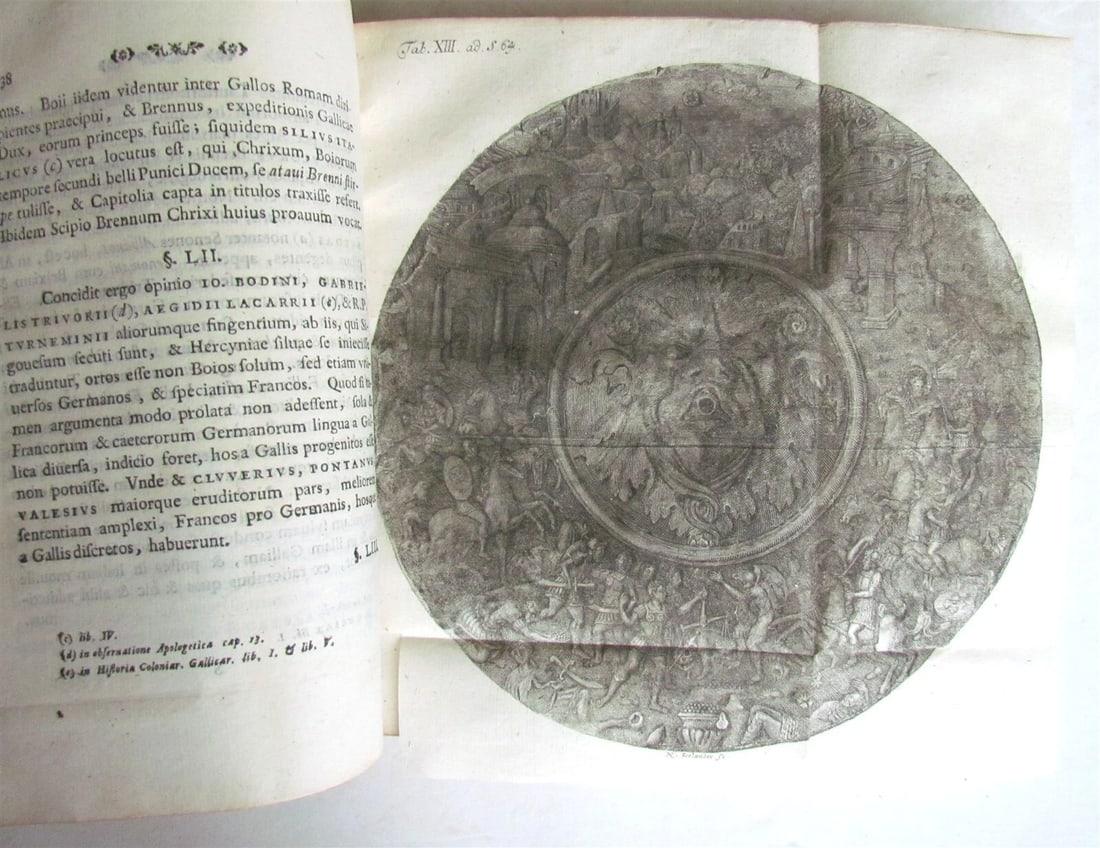 1750 GERMAN HISTORY ILLUSTRATED antique De origine Germanorum eorumque vetustis - 8