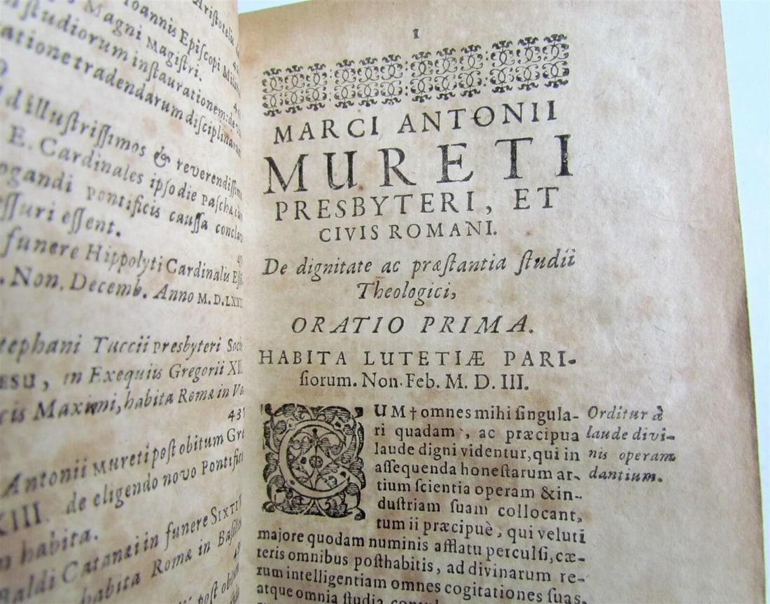 1650 M.ANTONII MURETI ORATORIS AS POETAE antique VELLUM ANCIENT ROMAN POETRY - 4