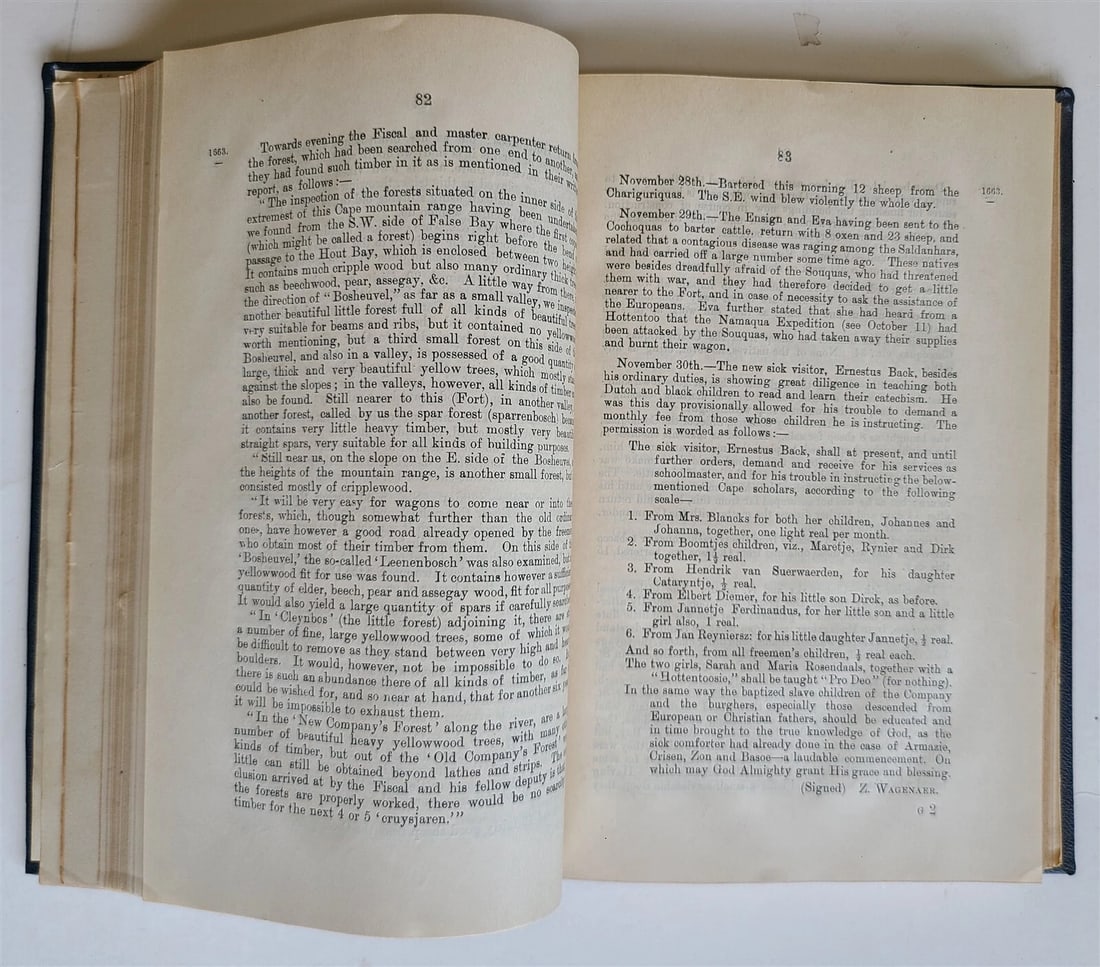 1901 PRECIS OF ARCHIVES of CAPE of GOOD HOPE JOURNAL 1662-1670 antique S.AFRICA - 4