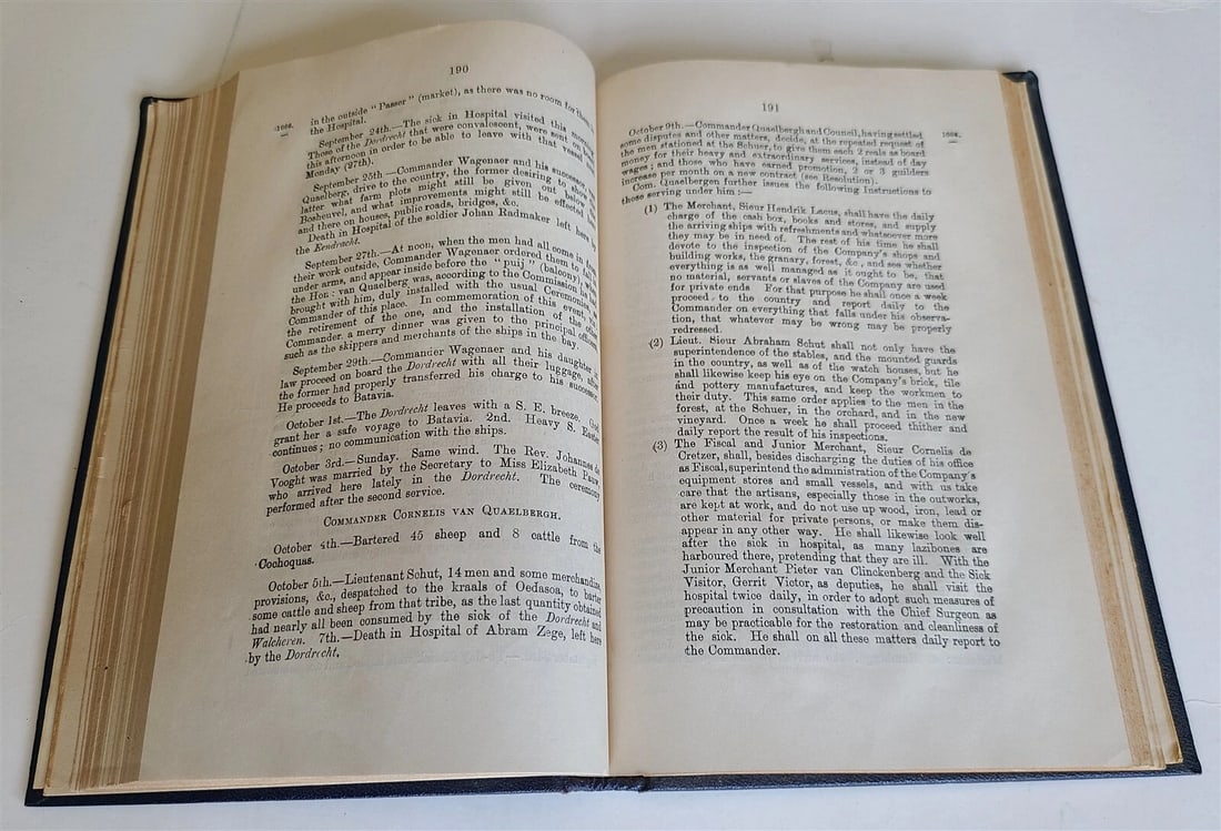 1901 PRECIS OF ARCHIVES of CAPE of GOOD HOPE JOURNAL 1662-1670 antique S.AFRICA - 6