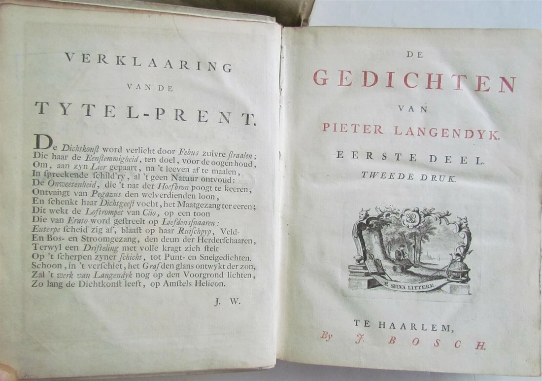 1751 3 VOLUMES VELLUM BOUND in DUTCH P. LANGENDIJK ANTIQUE w/ ENGRAVINGS - 5