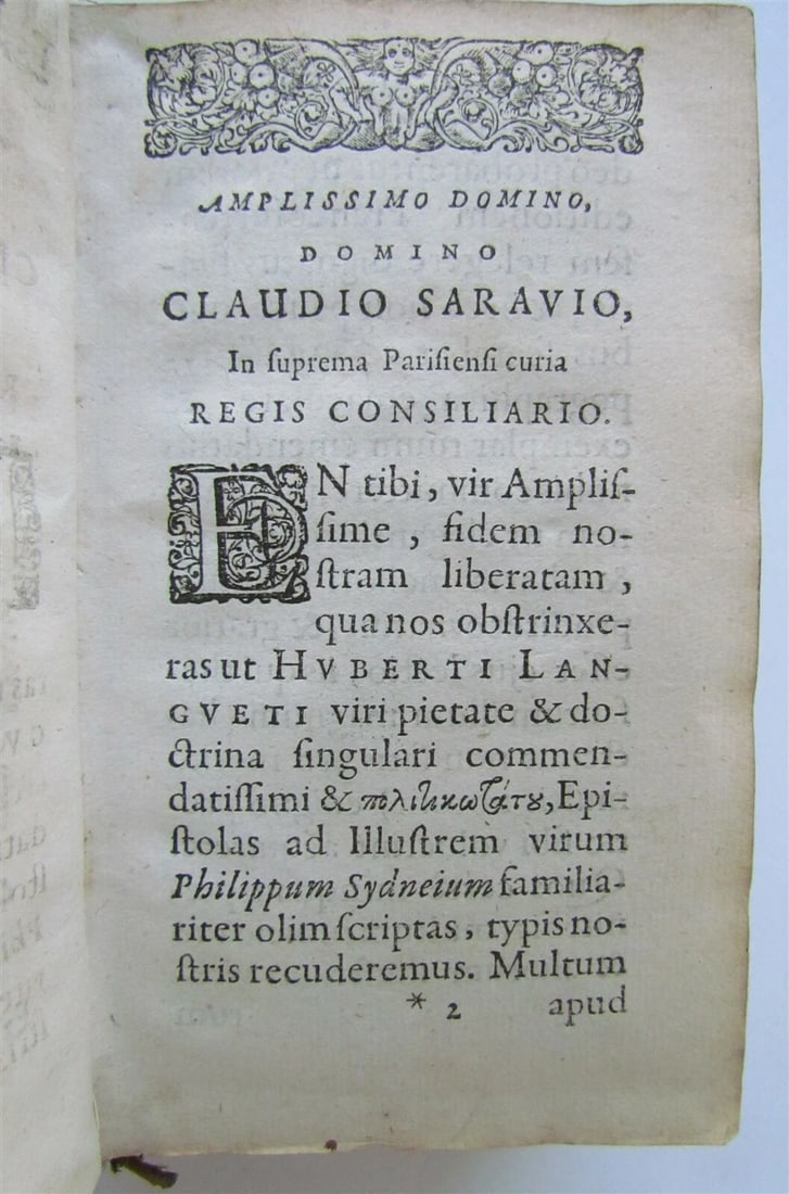 1646 POLITICAL & HISTORICAL WORKS Hubert LANGUET antique VELLUM ELZEVIR PUBL. - 3