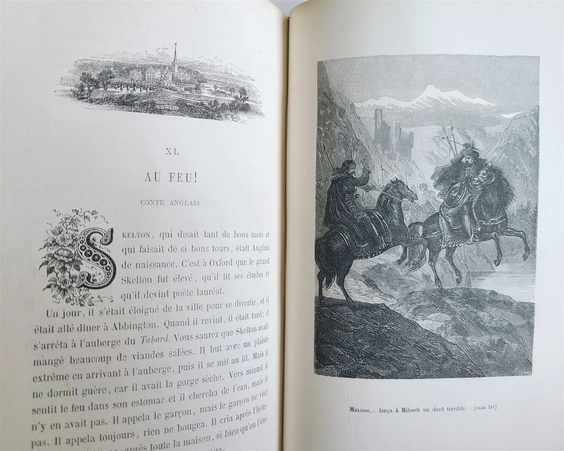 CONTES de TOUS PAYS par EMILE CHASLES antique ILLUSTRATED - 8