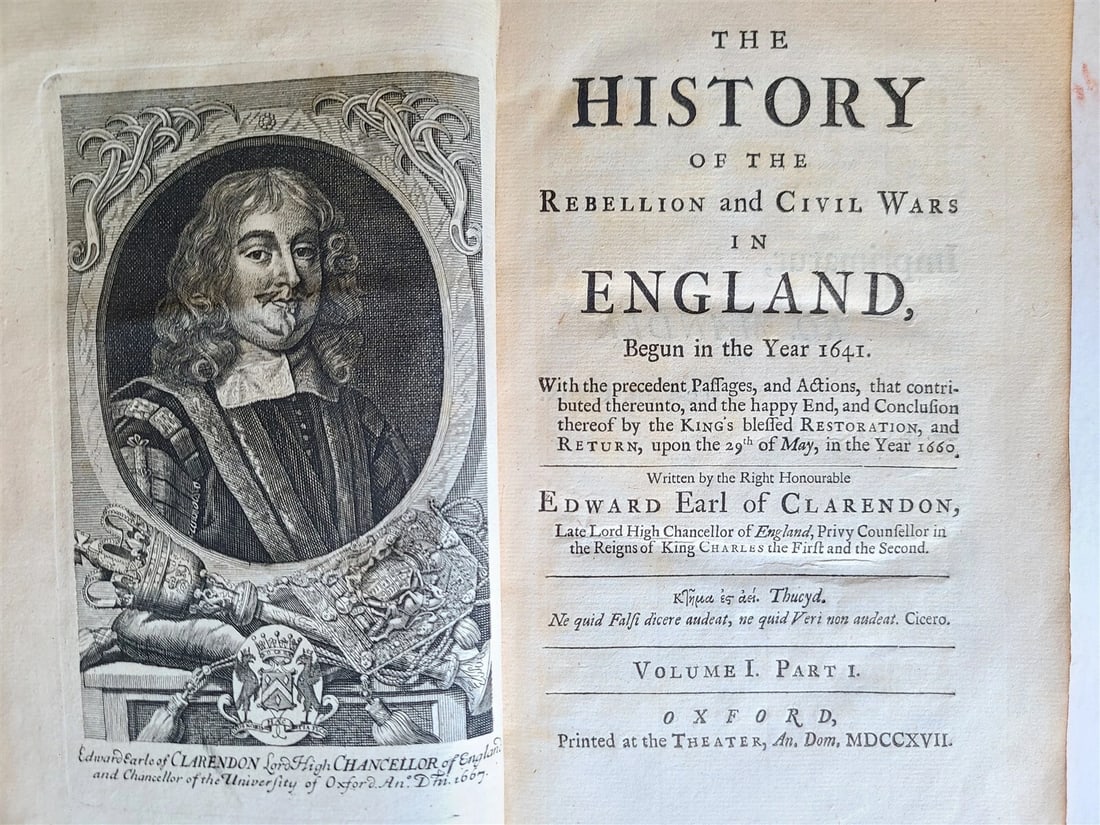 1717-24 HISTORY of REBELLION & CIVIL WARS in ENGLAND antique 7 VOLUMES complete - 3