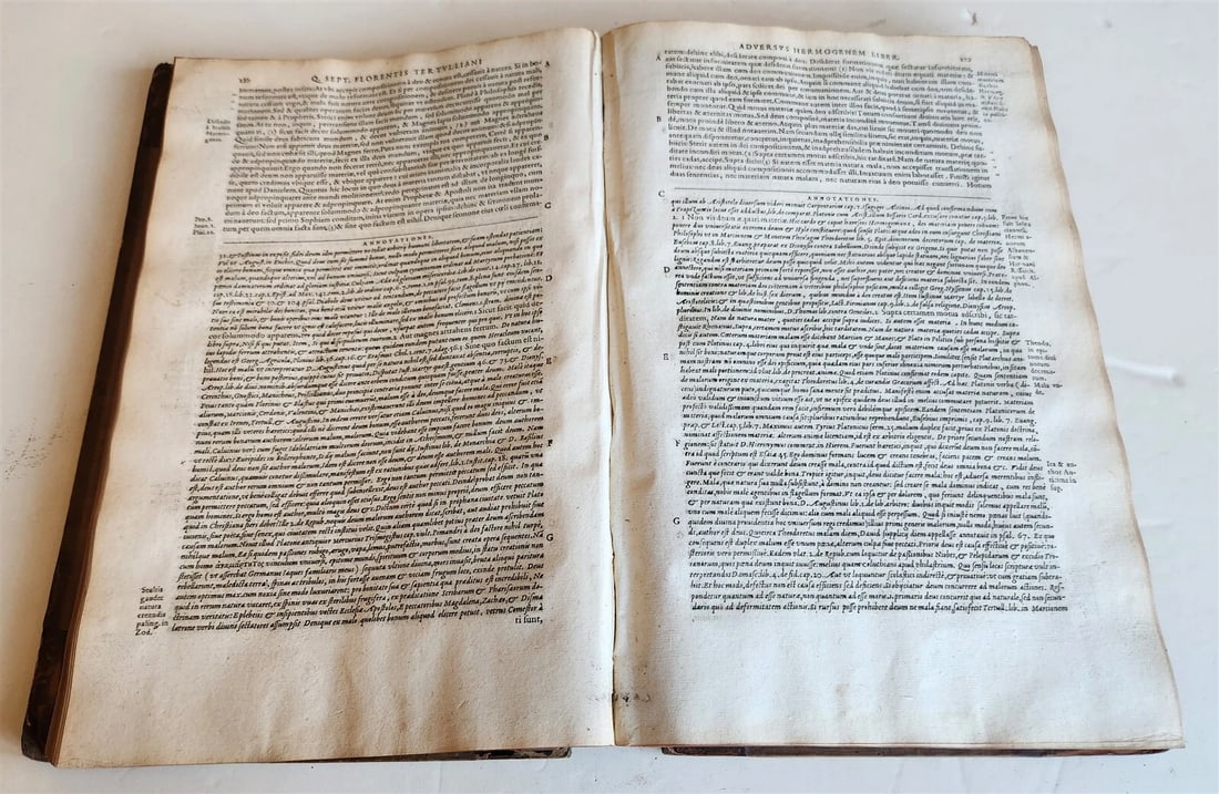 1580 OPERA TERTULLIANI antique FOLIO 16th CENTURY - 4