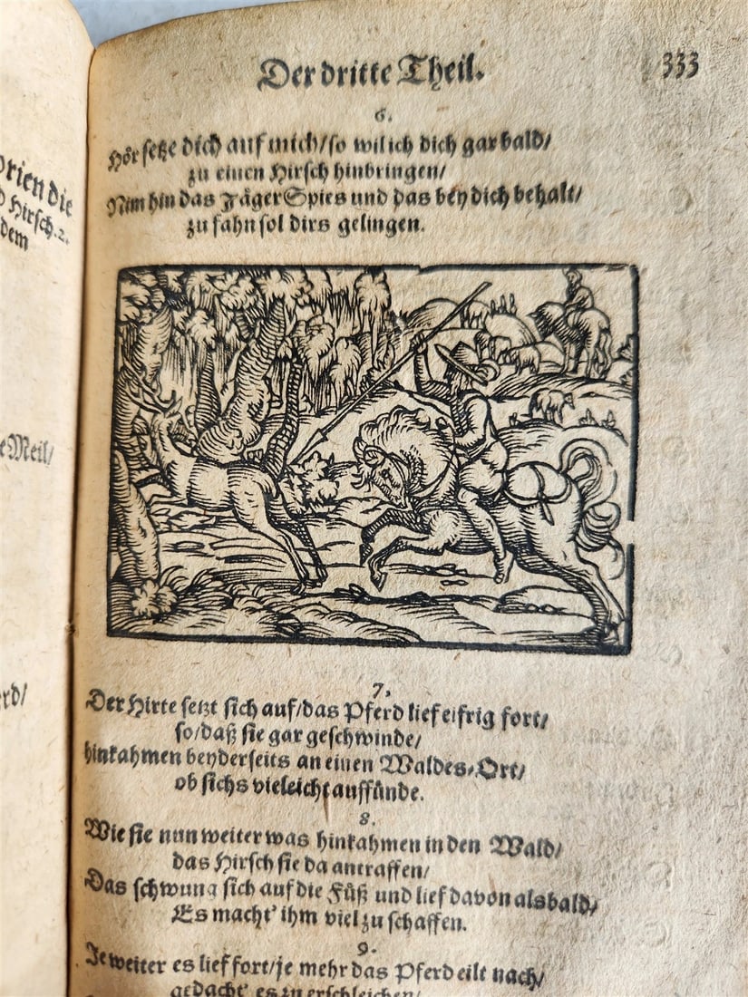 1650 REYNARD THE FOX in GERMAN antique ILLUSTRATED w/ 41 WOODCUTS - 7