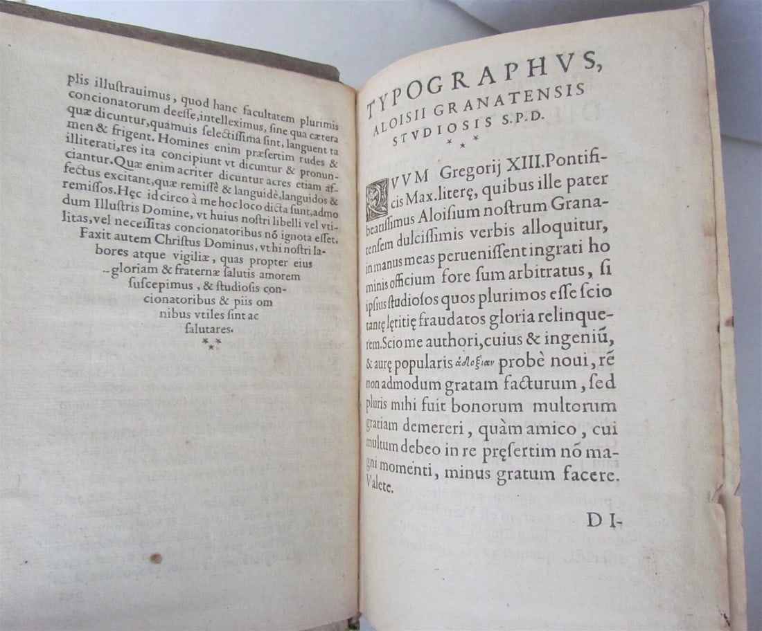 1587 Louis of Granada ANTIQUE PIGSKIN BINDING w/ CLASPS 16th century - 7