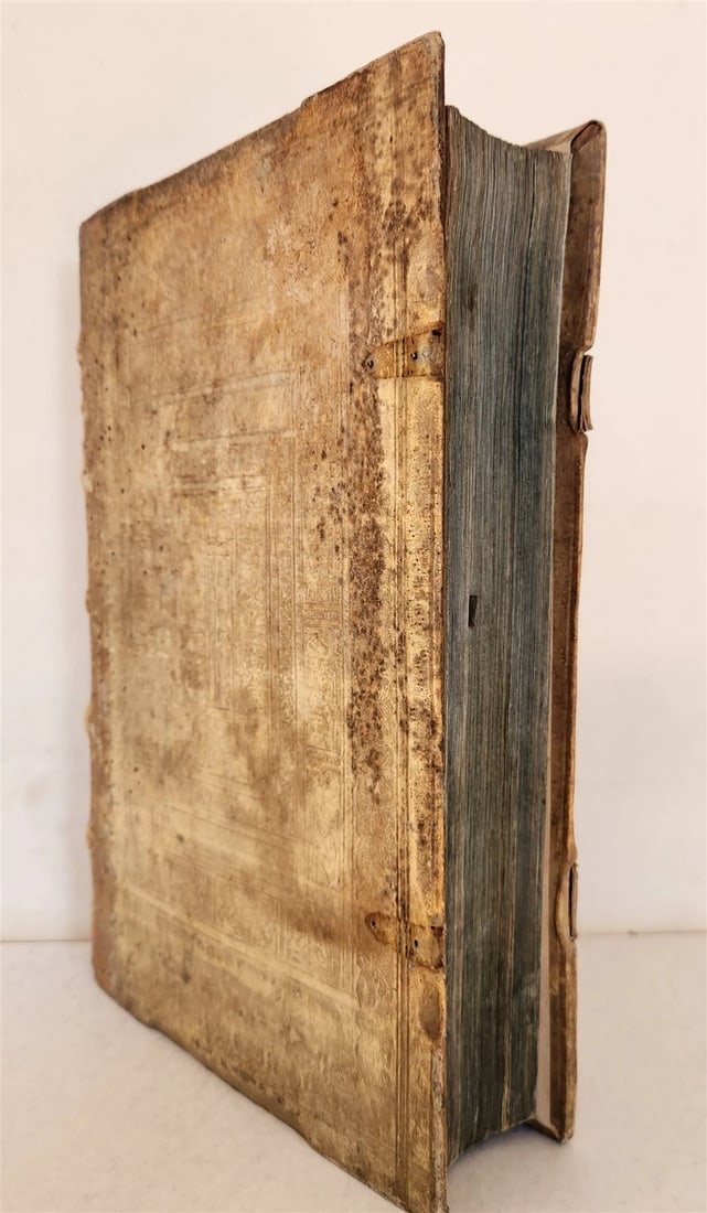 1560 CANON LAW WORK by GALICIAN LAWYER ALVARO PELAYO antique PIGSKIN BOUND FOLIO - 4