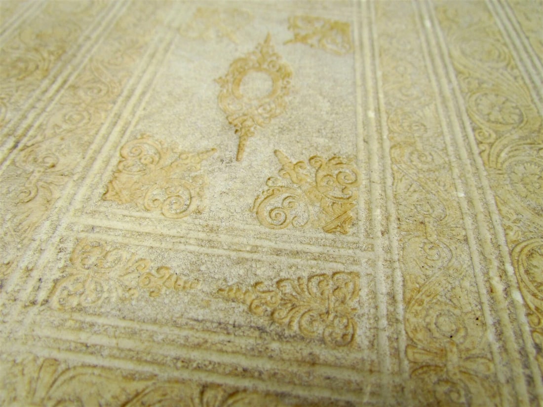 1727 GERMANIA SACRA by M. Hansiz BLINDSTAMPED PIGSKIN antique FOLIO w/ MAP - 5